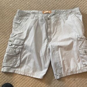 Lee Gray Cargo Shorts Practical Cotton Design